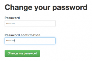 Use this form to change your password.