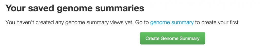 Click on the "Create Genome Summary" button to start the procedure.